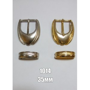 Пряжка двойник 1014 (пряжка + шлевка) золото